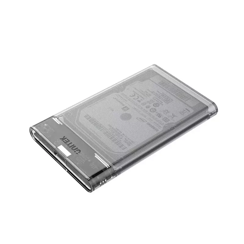 Unitek S1103A skaidrus 2,5 colio HDD/SSD dėklas SATA III, USB 3.1 Gen 1 (Micro-USB B)