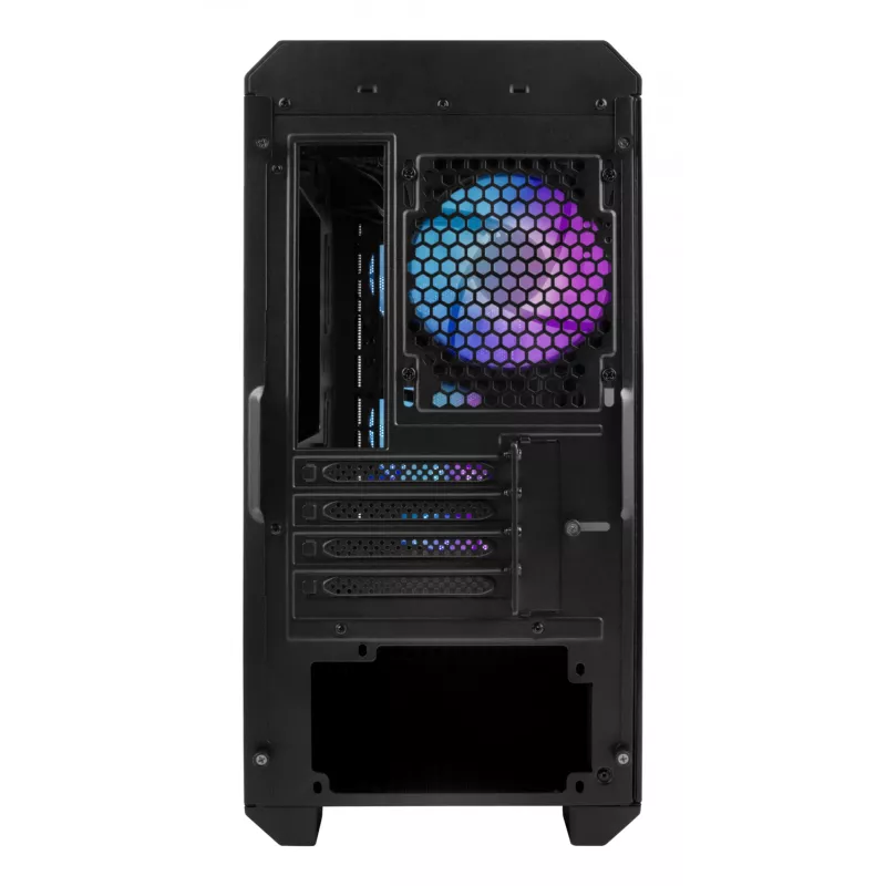 Korpusas GENESIS Irid 503 ARGB Micro Tower Juodas, Peršviečiamas