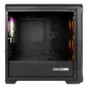 Korpusas GENESIS Irid 503 ARGB Micro Tower Juodas, Peršviečiamas
