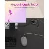 ICY BOX IB-HUB1430 lizdas su kištukiniu lizdu Juoda