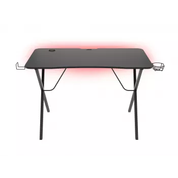 GENESIS Holm 200 RGB žaidėjo stalas, juodos spalvos