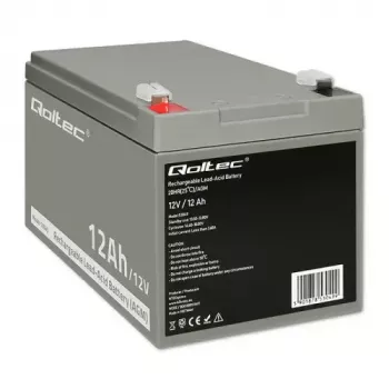 Akumuliatorius UPS QOLTEC 53049, VRLA AGM 12 V 12 Ah, pilka, 150×98×95 mm