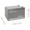 Akumuliatorius UPS QOLTEC 53049, VRLA AGM 12 V 12 Ah, pilka, 150×98×95 mm