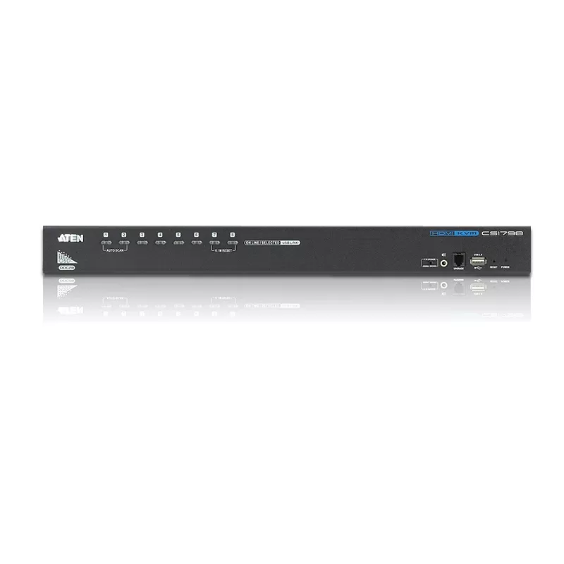 ATEN KVM jungiklis 8 kompiuteriams, USB ir HDMI, su USB periferijos prievadu