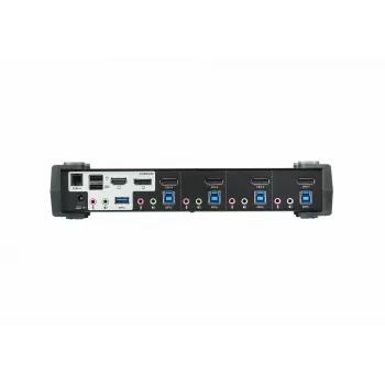 ATEN 4 prievadų USB 3.0 4K DisplayPort MST KVMP jungiklis, 4096 x 2160 pikselių, 4K Ultra HD, 4.89 W, juodas