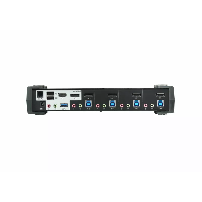 ATEN 4 prievadų USB 3.0 4K DisplayPort MST KVMP jungiklis, 4096 x 2160 pikselių, 4K Ultra HD, 4.89 W, juodas