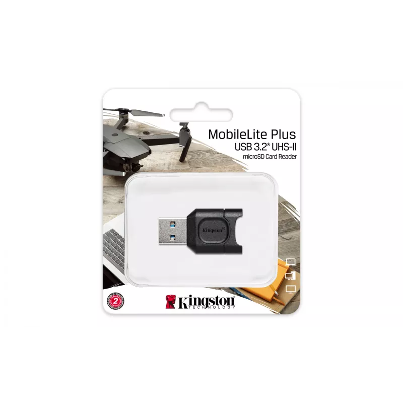 Kingston MobileLite Plus USB 3.2 Gen 1 Type-A juodas kortelių skaitytuvas