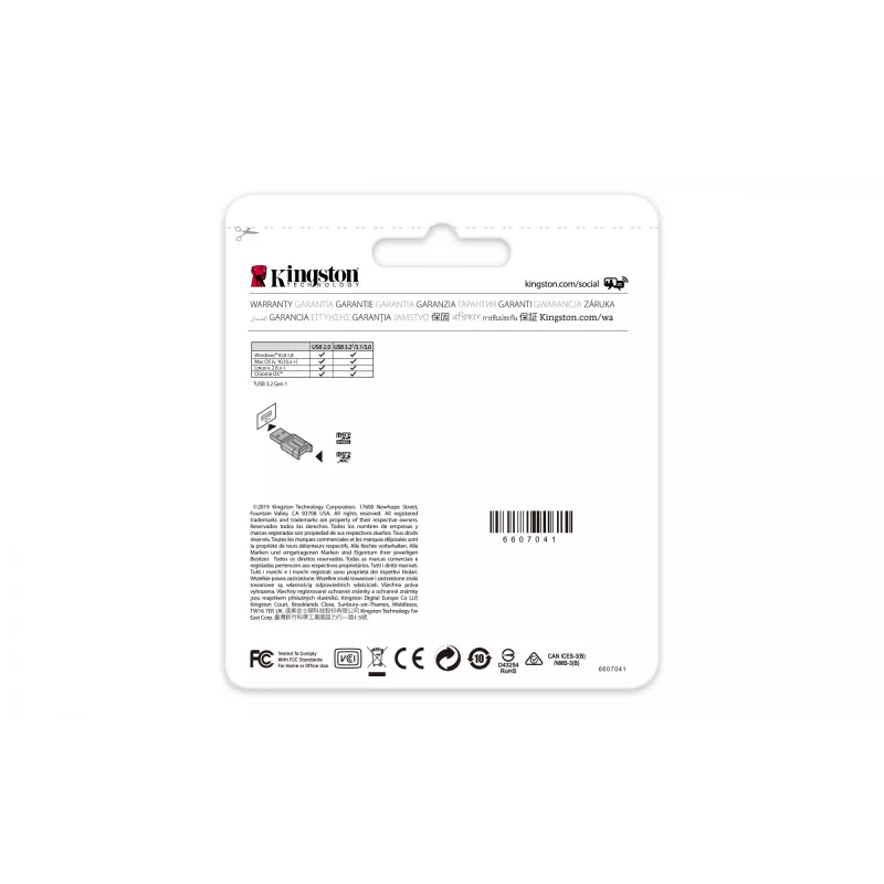 Kingston MobileLite Plus USB 3.2 Gen 1 Type-A juodas kortelių skaitytuvas
