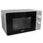 Mikrobangų krosnelė Gorenje MO20E1S — 20 L, 800 W, sukamoji rankenėlė, 270 mm padėklas, nerūdijantis plienas/juoda