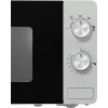Mikrobangų krosnelė Gorenje MO20E1S — 20 L, 800 W, sukamoji rankenėlė, 270 mm padėklas, nerūdijantis plienas/juoda
