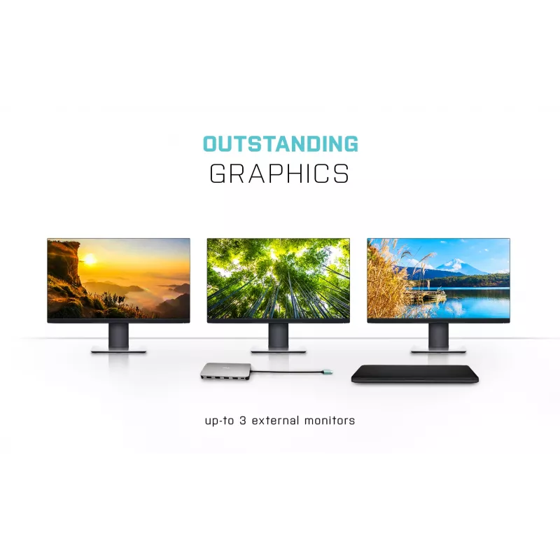 i-tec Metal USB-C Nano 3x Display Dock stotelė su Power Delivery 100 W