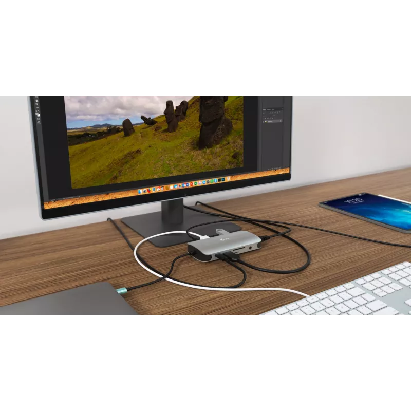 Docking stotelė i-tec Metal USB-C Travel Nano Dock HDMI/VGA su LAN ir Power Delivery 100 W