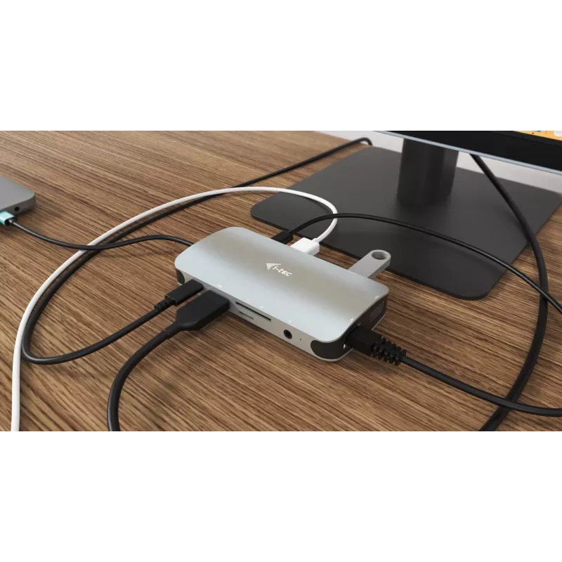 Docking stotelė i-tec Metal USB-C Travel Nano Dock HDMI/VGA su LAN ir Power Delivery 100 W