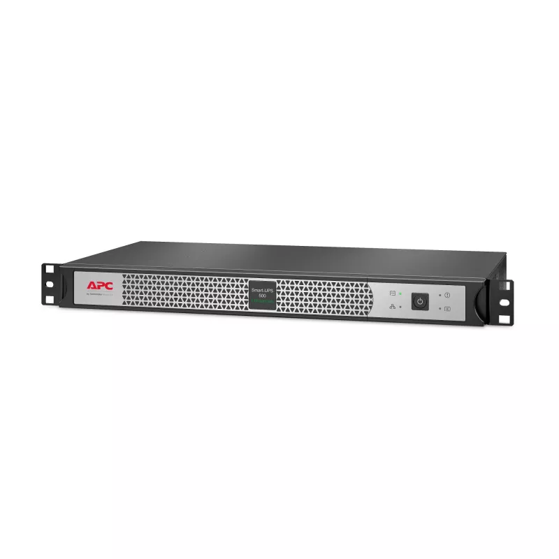 APC Smart-UPS Li-ion SCL500RMI1UNC – 4× C13, trumpas gylis, montavimas stove/ant sienos/ant stalo, NMC, 500VA