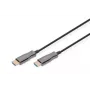 DIGITUS HDMI AOC hibridinis šviesolaidinis laidas, Type A M/M, 15m UHD 4K@60Hz, CE, juodas