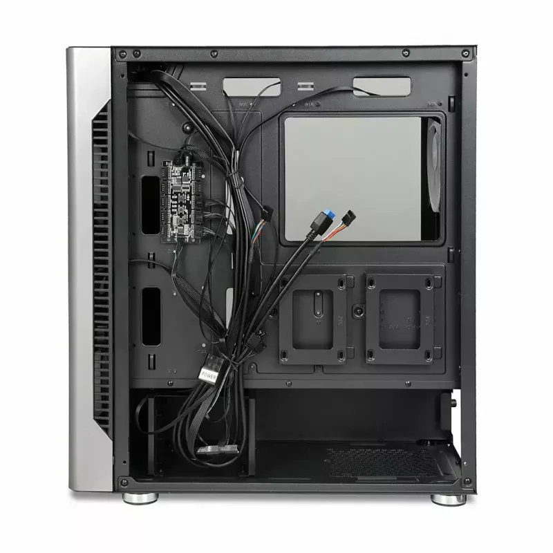 PC korpusas IBOX Chiron ZH68 Gaming, ATX Midi-Tower, EATX palaikymas, juodas, šoninis langas, apšvietimas