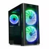 PC korpusas IBOX Chiron ZH68 Gaming, ATX Midi-Tower, EATX palaikymas, juodas, šoninis langas, apšvietimas