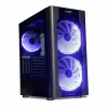 PC korpusas IBOX Chiron ZH68 Gaming, ATX Midi-Tower, EATX palaikymas, juodas, šoninis langas, apšvietimas