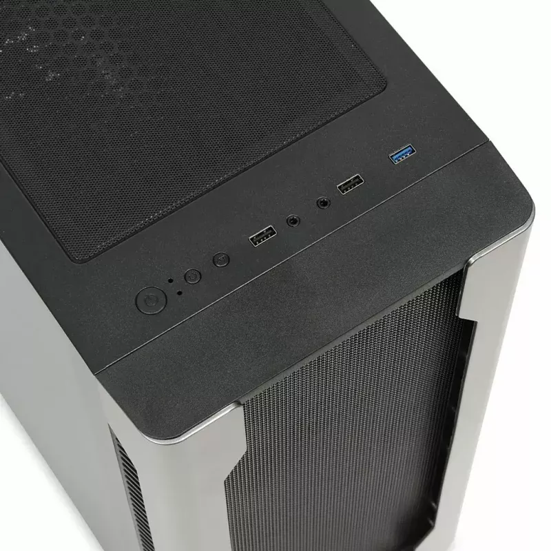 PC korpusas IBOX Chiron ZH68 Gaming, ATX Midi-Tower, EATX palaikymas, juodas, šoninis langas, apšvietimas