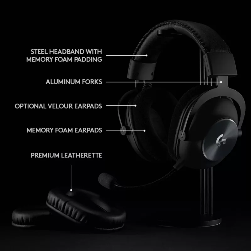 LOGITECH Pro X Wireless Lightspeed žaidimų ausinės juodos