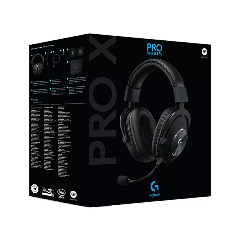 LOGITECH Pro X Wireless Lightspeed žaidimų ausinės juodos