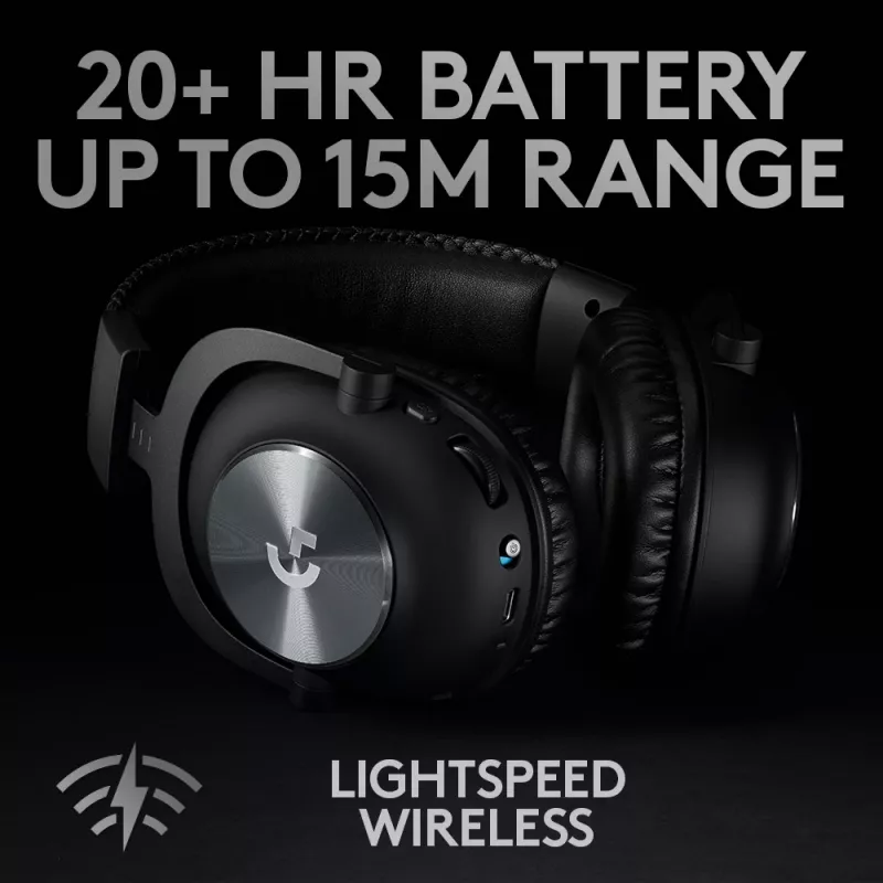 LOGITECH Pro X Wireless Lightspeed žaidimų ausinės juodos