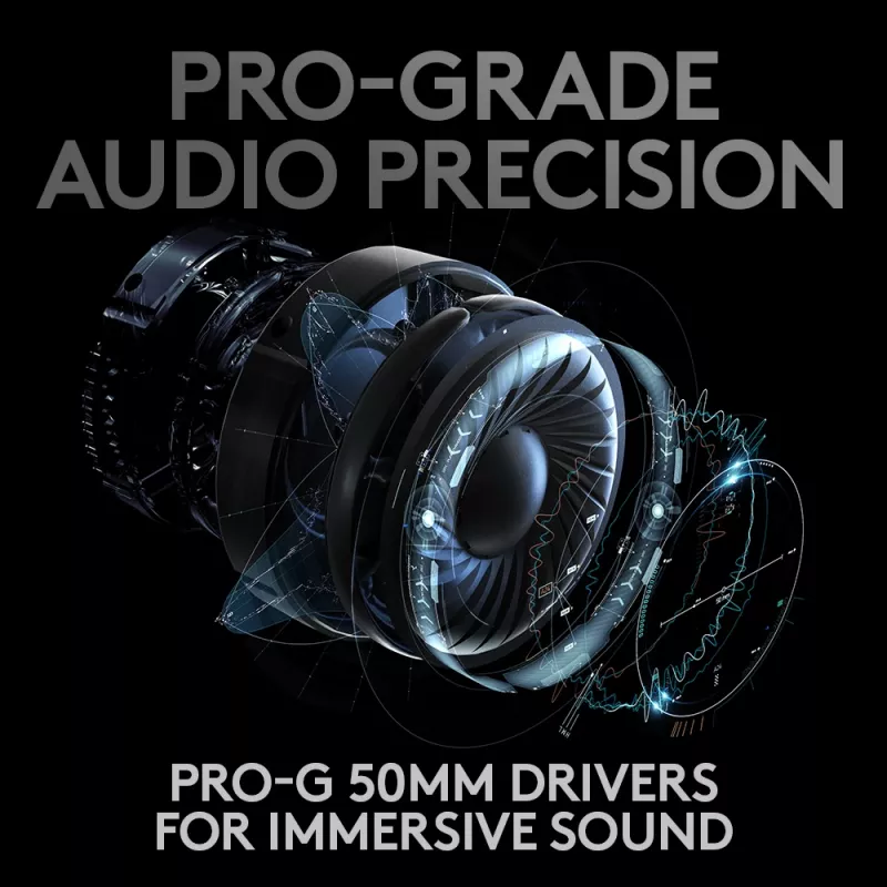 LOGITECH Pro X Wireless Lightspeed žaidimų ausinės juodos