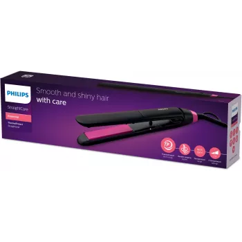 Tiesinimo šepetys Philips StraightCare Essential ThermoProtect BHS375/00 – keraminės plokštelės 28 mm, 2 temperatūros lygiai, max 220°C