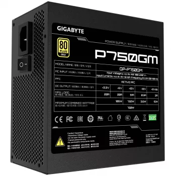 Maitinimo blokas Gigabyte P750GM 750 W 80 PLUS Gold, modulinis