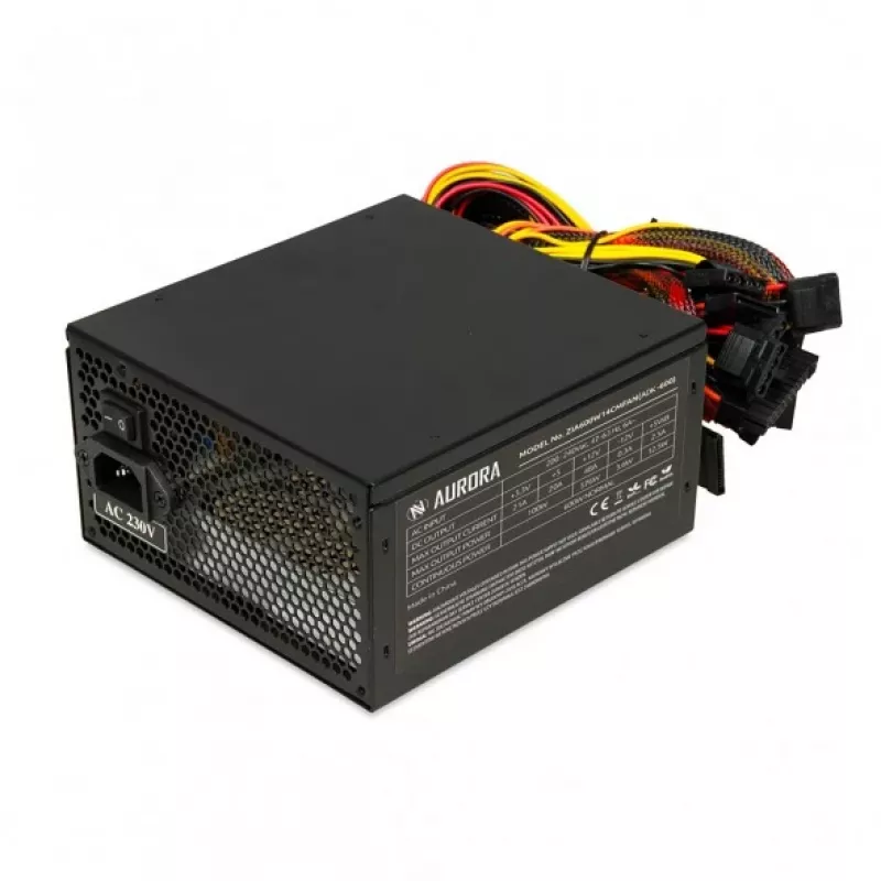 Maitinimo blokas iBox Aurora 700 W, aktyvus aušinimas 140 mm ventiliatoriumi, ne modularus, juodas