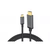 DIGITUS USB-C – HDMI adapteris, 2 m, 4K/30Hz, juodas, metalinis korpusas