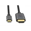 DIGITUS USB-C – HDMI adapteris, 2 m, 4K/30Hz, juodas, metalinis korpusas