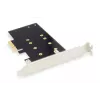 DIGITUS M.2 NGFF/NVMe SSD PCI-E papildinio kortelė, palaiko B, M ir B+M raktą, dydžiai 80, 60, 42 ir 30 mm