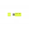 USB atmintukas GOODRAM UME2 128 GB USB 2.0 Type-A, geltonas, 21×51 mm