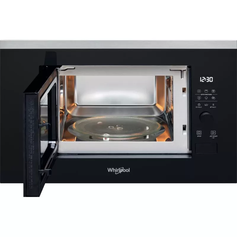 Įmontuojama mikrobangų krosnelė su griliu WHIRLPOOL WMF201G, 800 W, 20 L, nerūdijantis plienas/juoda