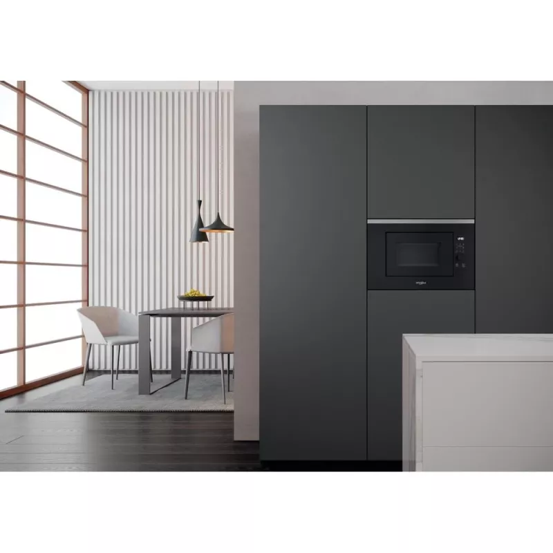 Įmontuojama mikrobangų krosnelė su griliu WHIRLPOOL WMF201G, 800 W, 20 L, nerūdijantis plienas/juoda