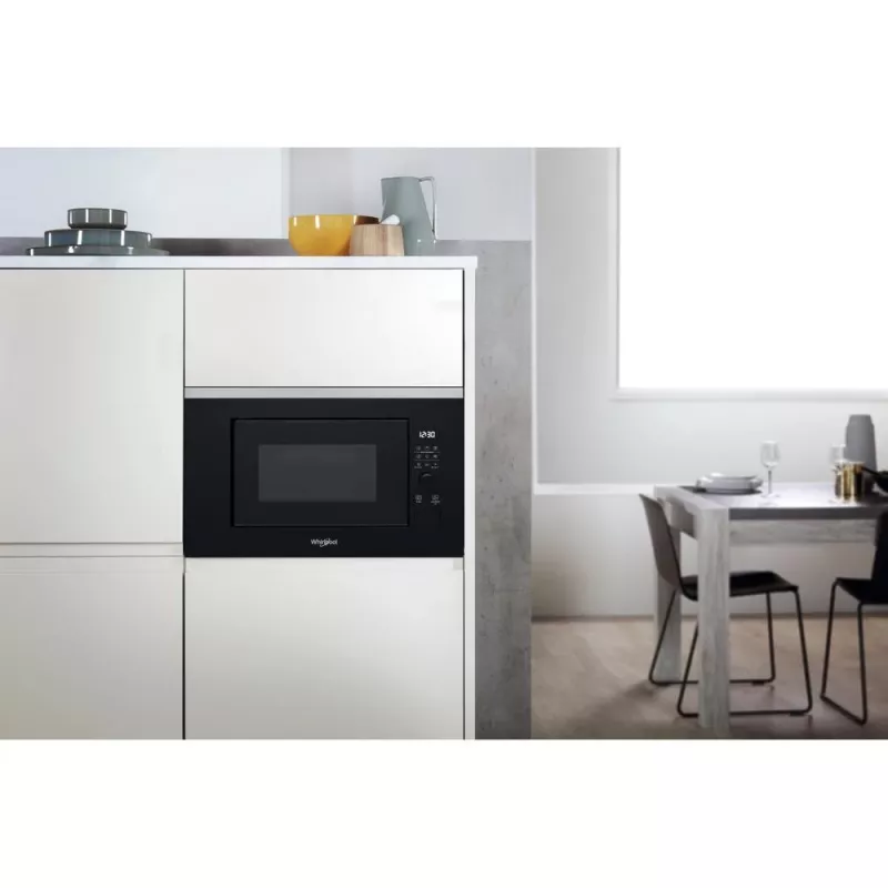 Įmontuojama mikrobangų krosnelė su griliu WHIRLPOOL WMF201G, 800 W, 20 L, nerūdijantis plienas/juoda