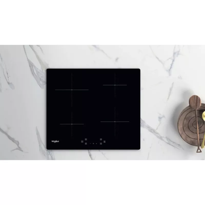 Whirlpool WS Q4860 NE Juoda įmontuojama 60 cm zoninė indukcinė kaitlentė 4 zonos