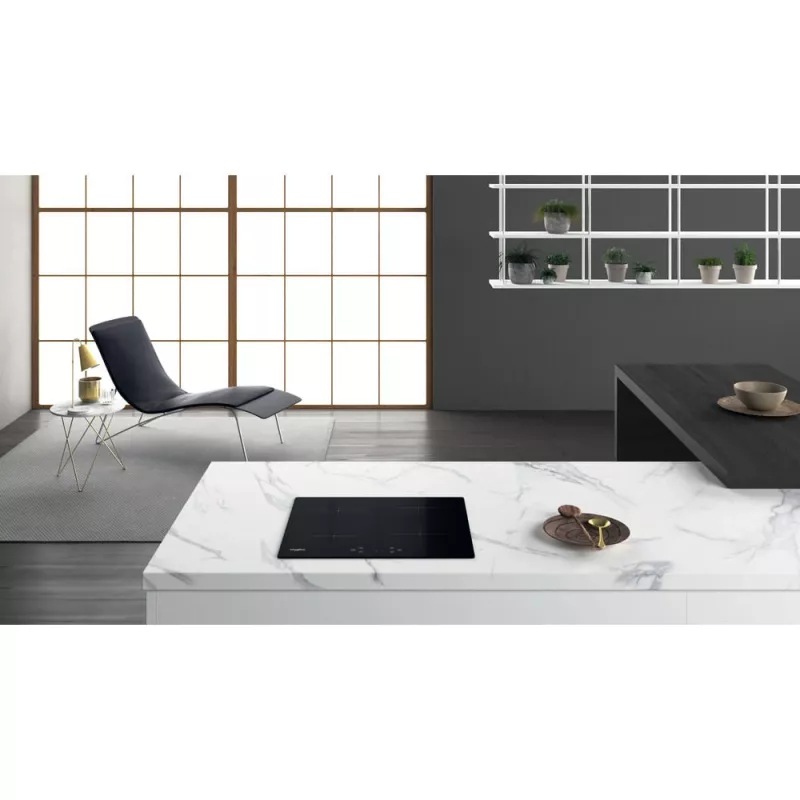 Whirlpool WS Q4860 NE Juoda įmontuojama 60 cm zoninė indukcinė kaitlentė 4 zonos