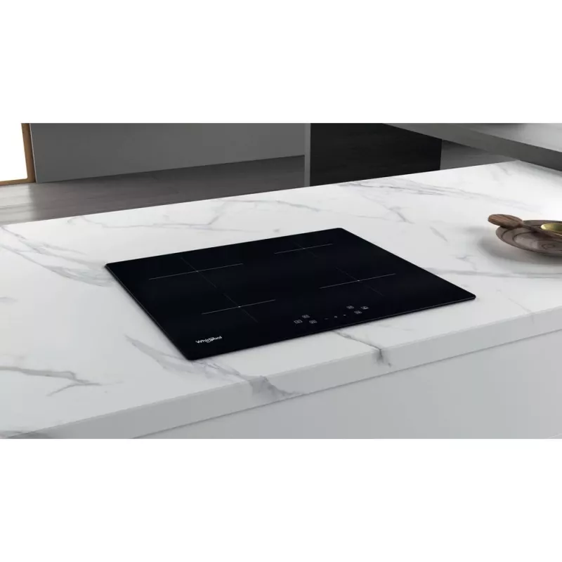 Whirlpool WS Q4860 NE Juoda įmontuojama 60 cm zoninė indukcinė kaitlentė 4 zonos