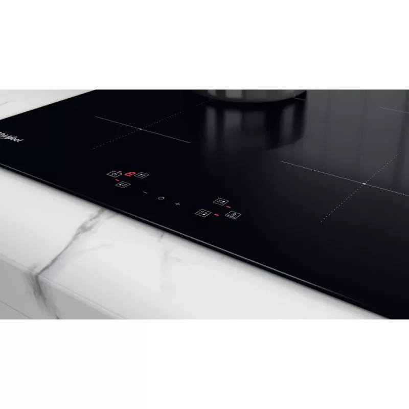 Whirlpool WS Q4860 NE Juoda įmontuojama 60 cm zoninė indukcinė kaitlentė 4 zonos