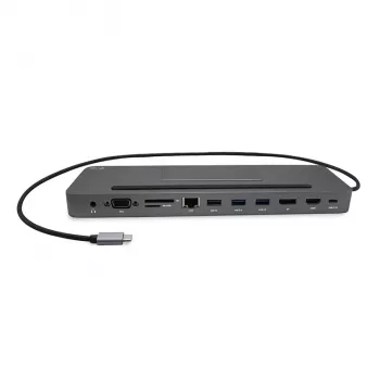 i-tec Metal USB-C ergonomiškas 3x ekrano 4K dokų stotelė su 85 W galios tiekimu
