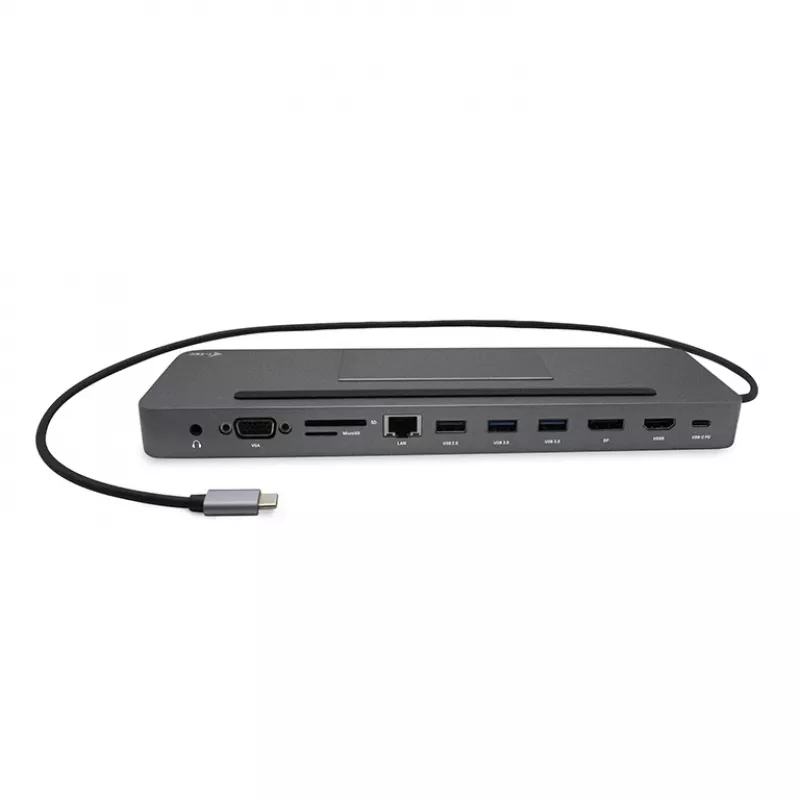 i-tec Metal USB-C ergonomiškas 3x ekrano 4K dokų stotelė su 85 W galios tiekimu