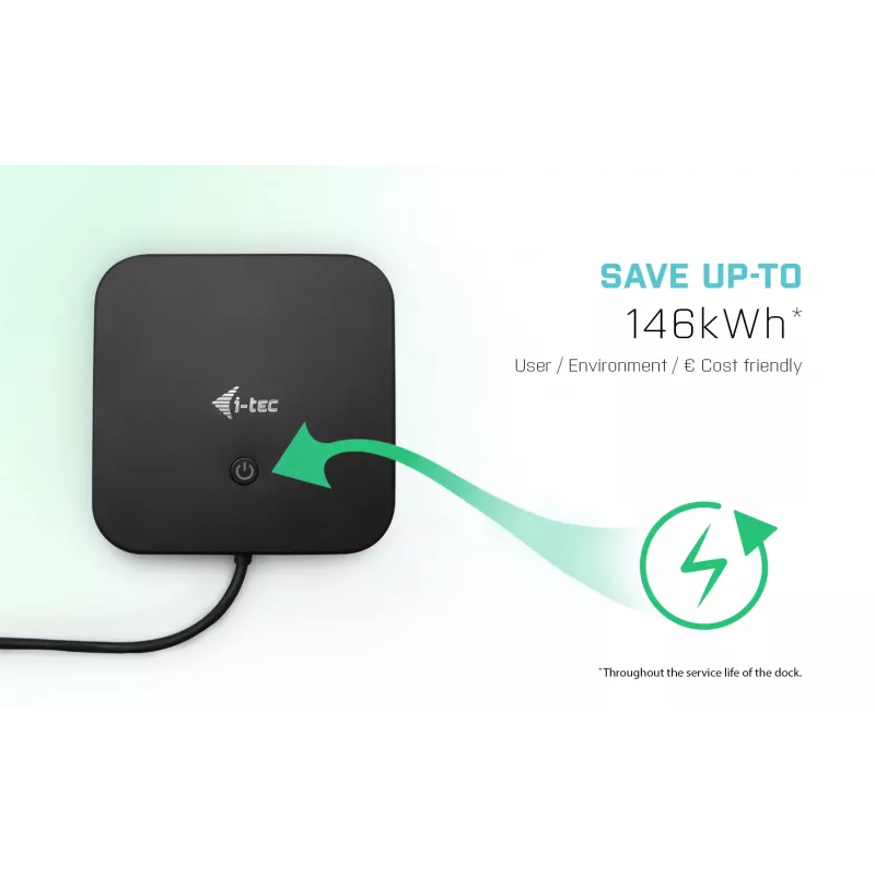 i-tec USB-C dviejų monitorių dokų stotelė su 100 W įkrovimu