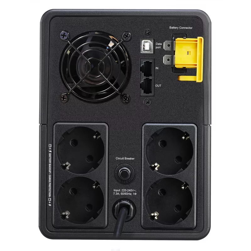 APC Back-UPS 1600VA bokštinis UPS su AVR, 4x Schuko lizdai, 230V