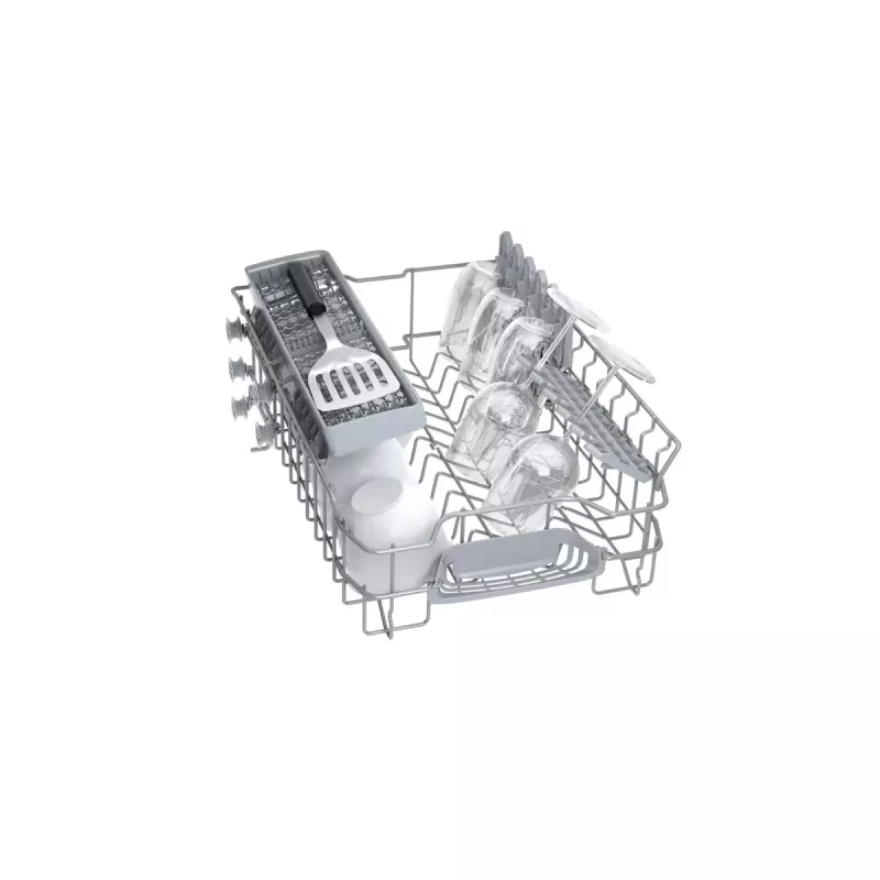 Įmontuojamas indaplovė Bosch Serie 2 SPV2IKX10E, siaura 45 cm, 9 komplektų, 48 dB, 5 programų, nerūdijančio plieno vidus