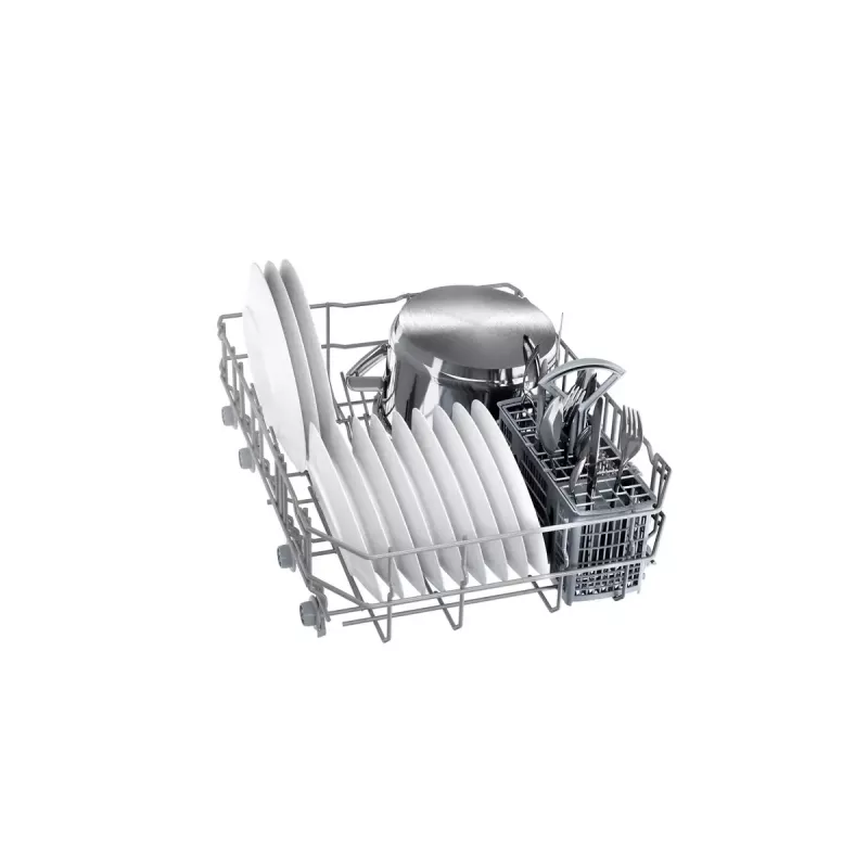 Įmontuojamas indaplovė Bosch Serie 2 SPV2IKX10E, siaura 45 cm, 9 komplektų, 48 dB, 5 programų, nerūdijančio plieno vidus