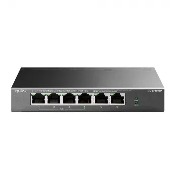 TP-Link TL-SF1006P tinklo jungiklis, nevaldomas, Fast Ethernet (10/100), PoE, juodas