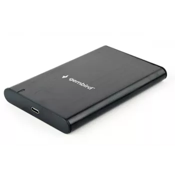 GEMBIRD EE2-U3S-6 Juodas 2.5 inch USB 3.1 išorinis SATA HDD dėklas su Type-C prievodu, šlifuotas aliuminis