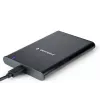 GEMBIRD EE2-U3S-6 Juodas 2.5 inch USB 3.1 išorinis SATA HDD dėklas su Type-C prievodu, šlifuotas aliuminis